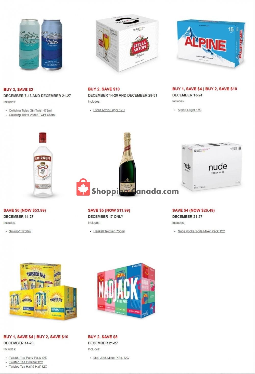 Alcool NB Liquor flyer from Monday November 16, 2020 to Sunday January 3, 2021 - page 2