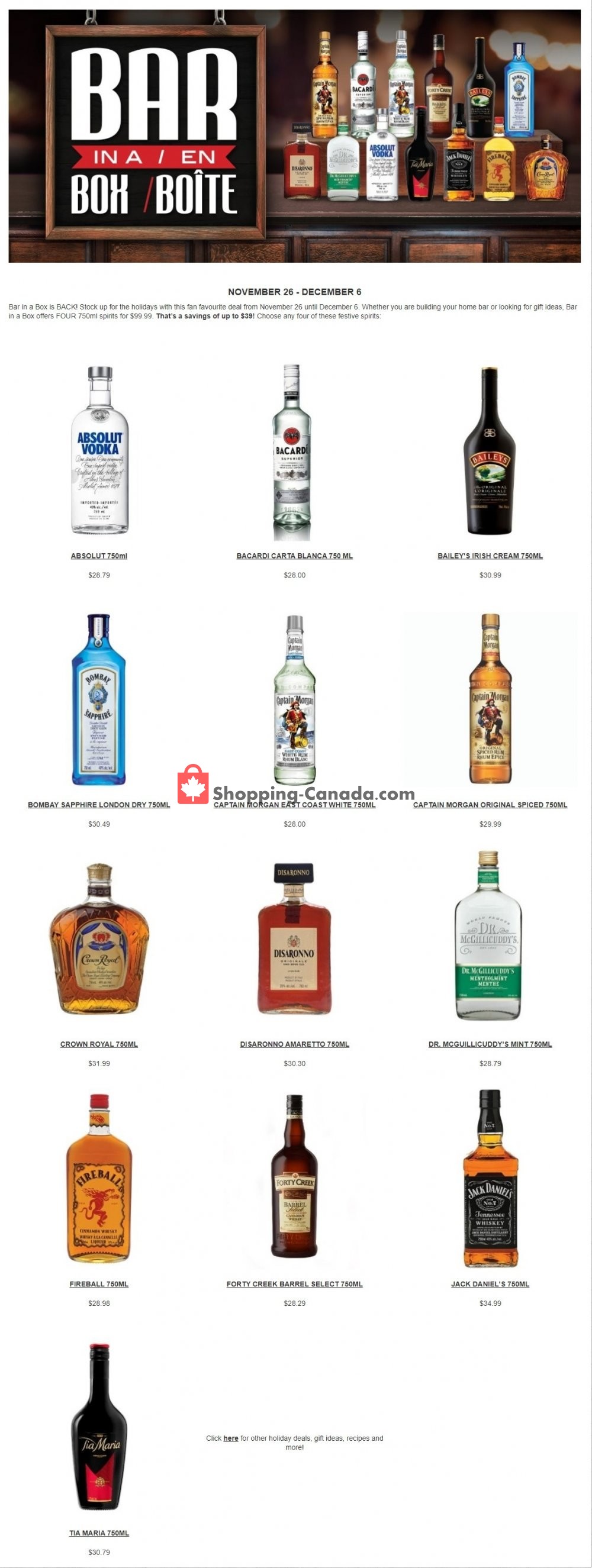 Alcool NB Liquor Canada, flyer (Hot Offers) November 26 December 6