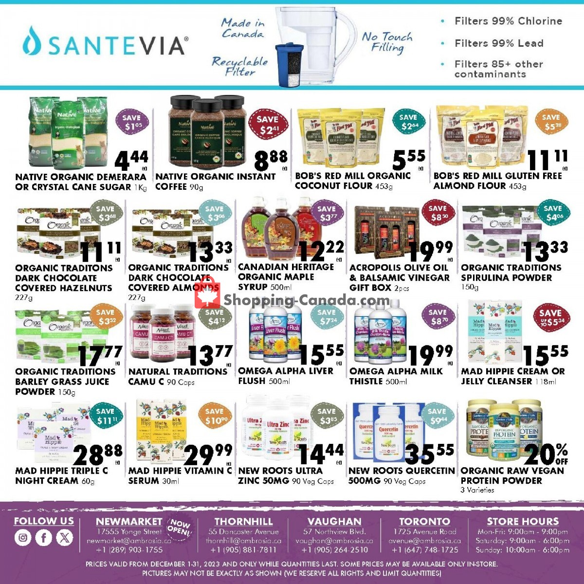 Ambrosia Natural Foods flyer from Friday December 1, 2023 to Sunday December 31, 2023 - page 3