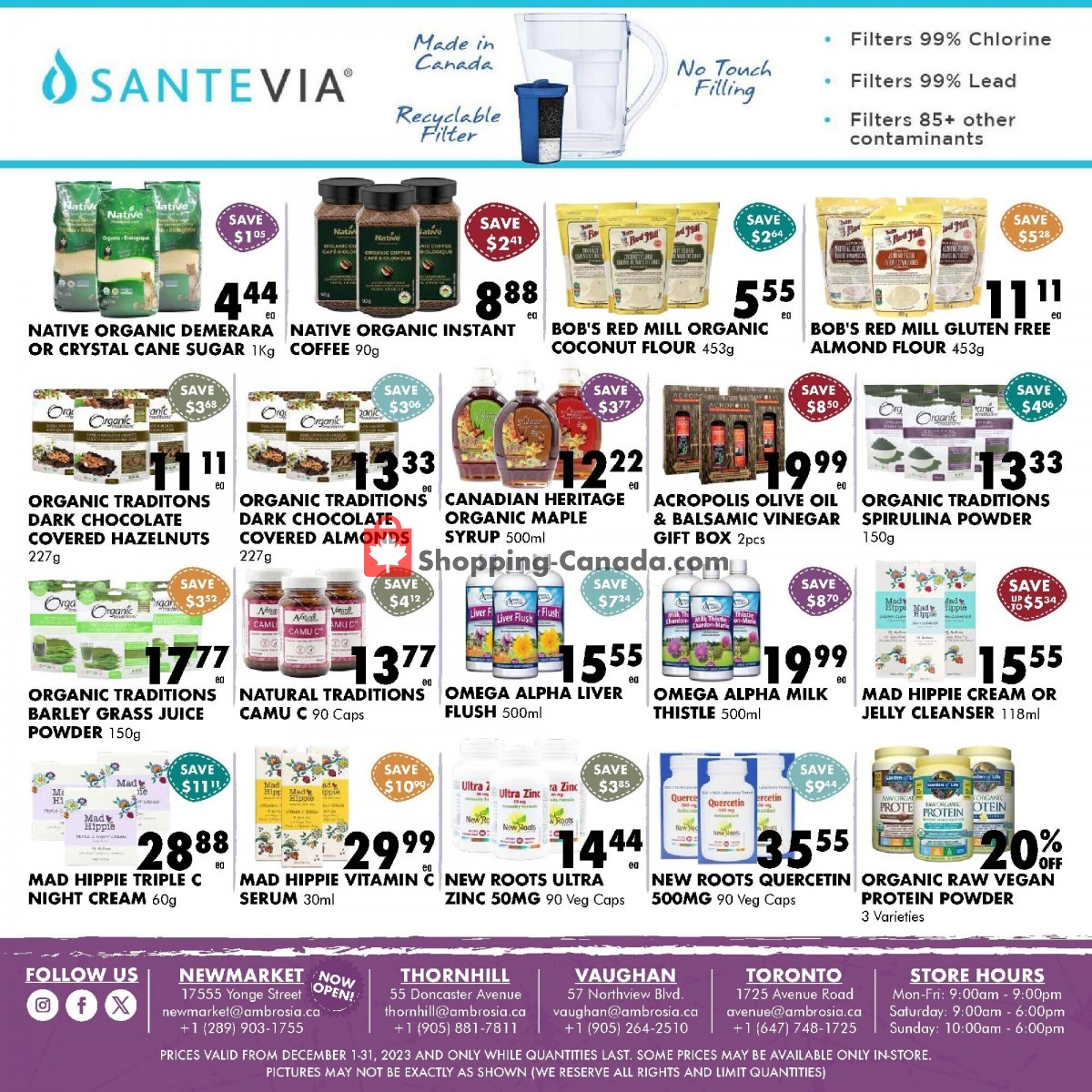 Ambrosia Natural Foods flyer from Friday December 1, 2023 to Sunday December 31, 2023 - page 3