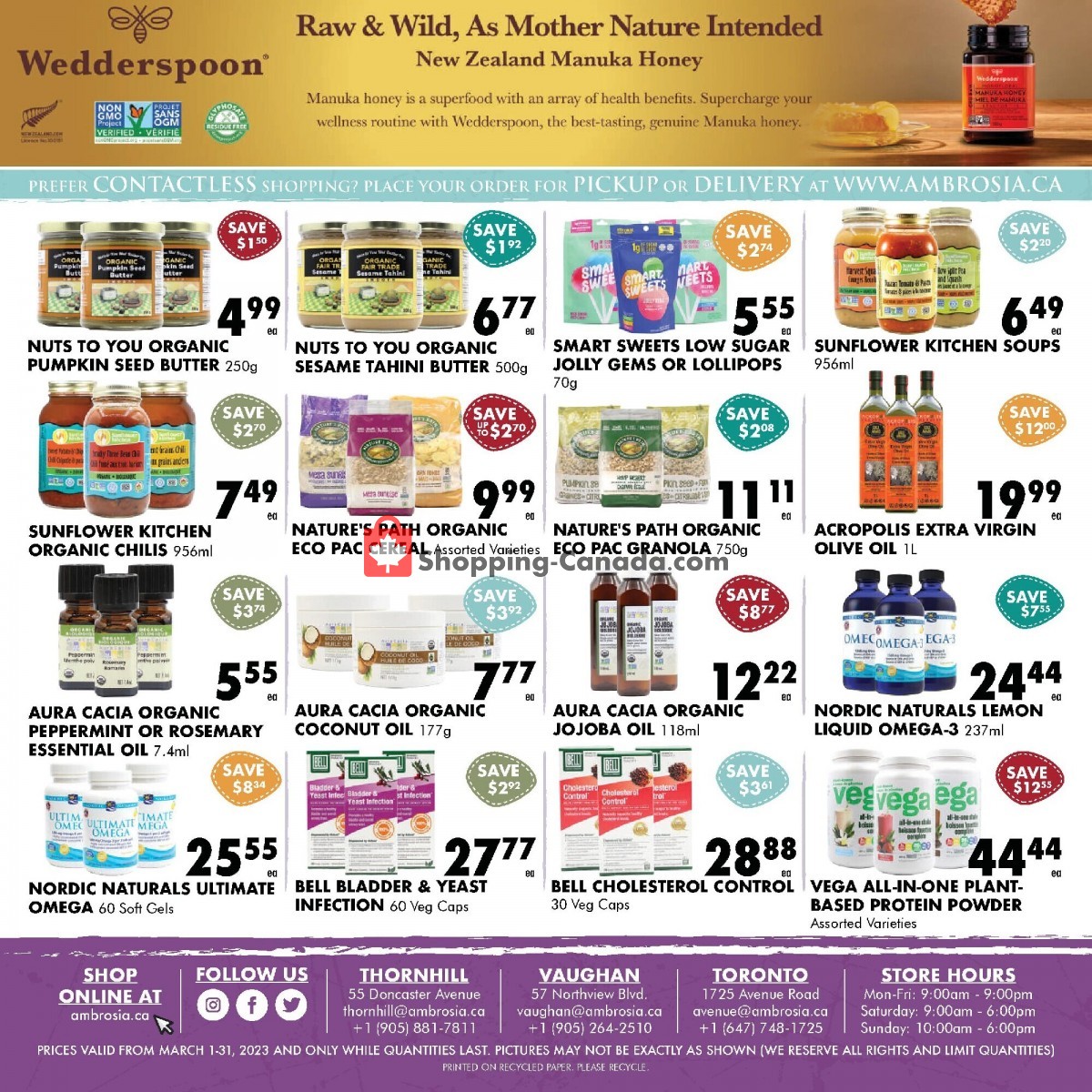 Ambrosia Natural Foods flyer from Wednesday March 1, 2023 to Friday March 31, 2023 - page 3
