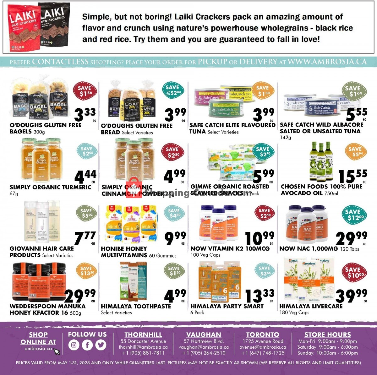 Ambrosia Natural Foods flyer from Monday May 1, 2023 to Wednesday May 31, 2023 - page 3