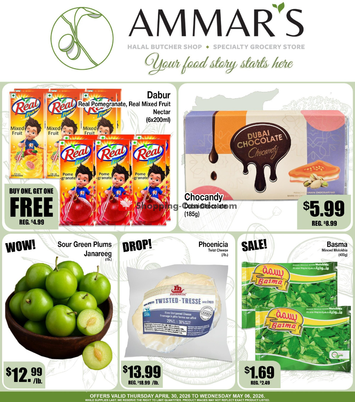 Ammar's Halal Meats flyer from Thursday April 30, 2026 to Wednesday May 6, 2026 - page 1