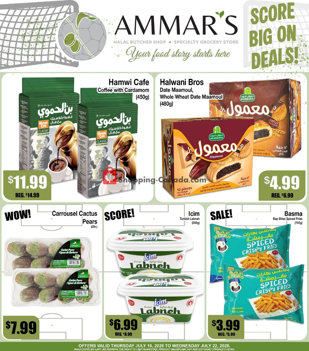 Ammar's Halal Meats flyer from Thursday July 16, 2026 to Wednesday July 22, 2026 - page 1