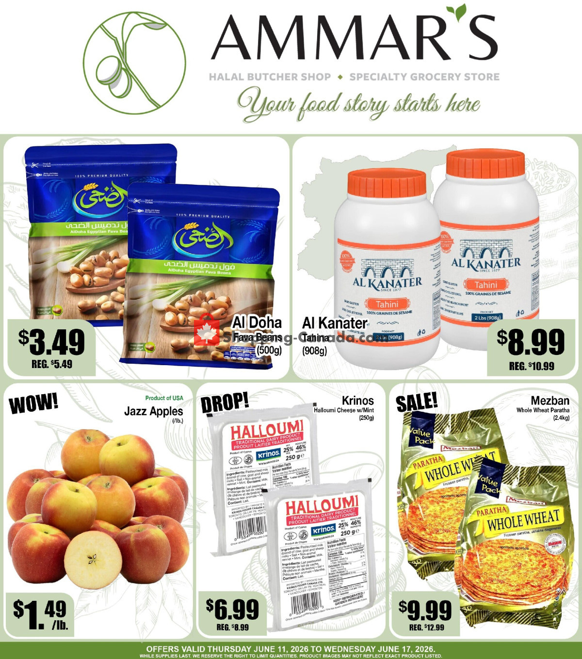 Ammar's Halal Meats flyer from Monday June 1, 2026 to Wednesday June 10, 2026 - page 1