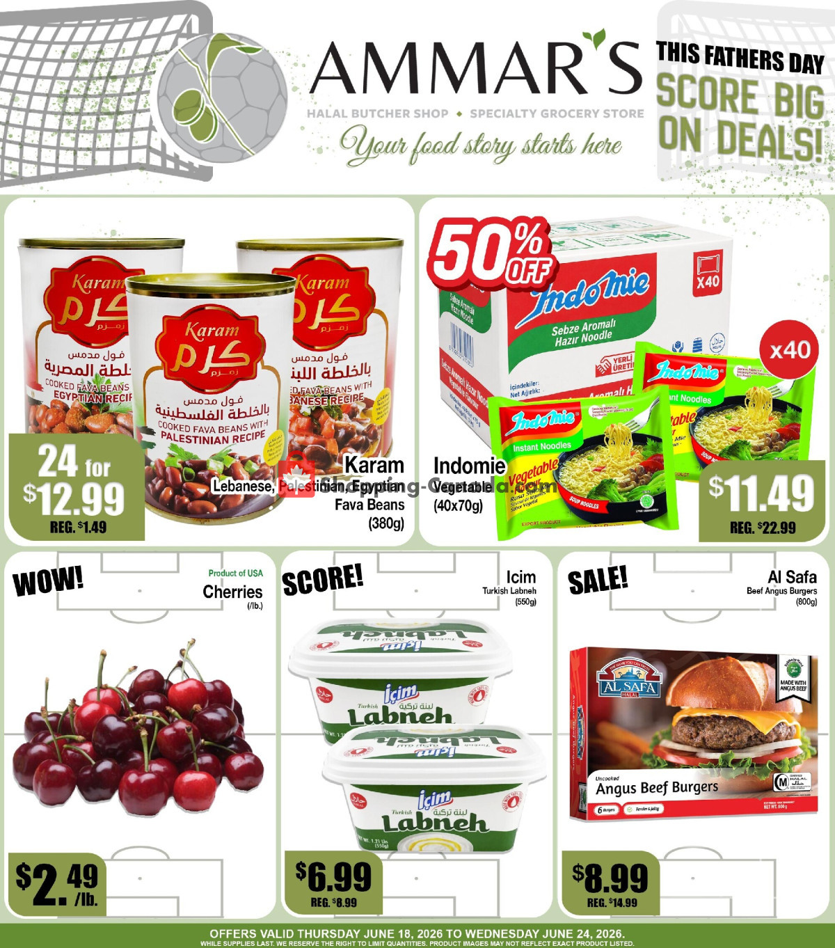 Ammar's Halal Meats flyer from Thursday June 18, 2026 to Wednesday June 24, 2026 - page 1