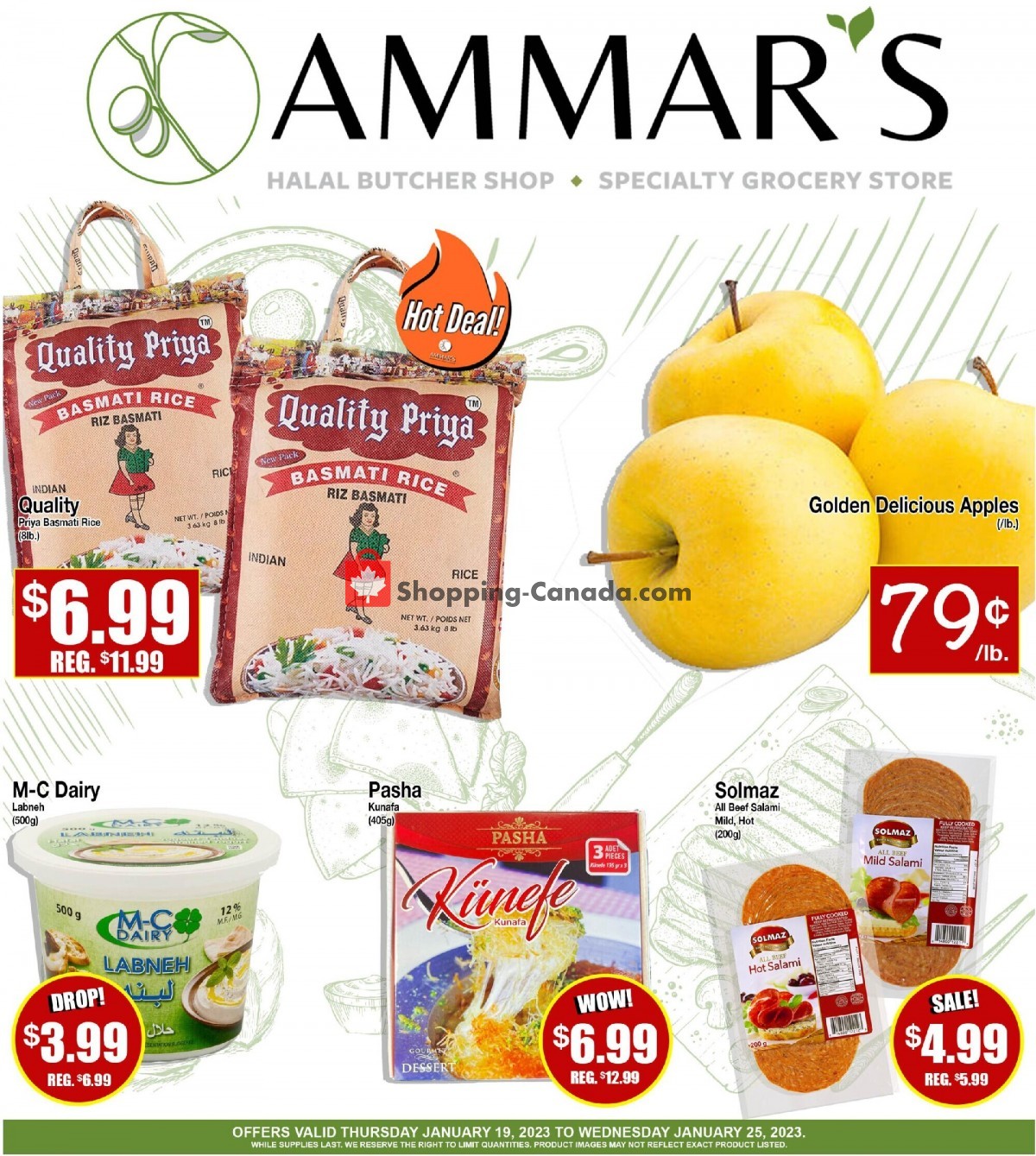 Ammar's Halal Meats flyer from Thursday January 19, 2023 to Wednesday January 25, 2023 - page 1