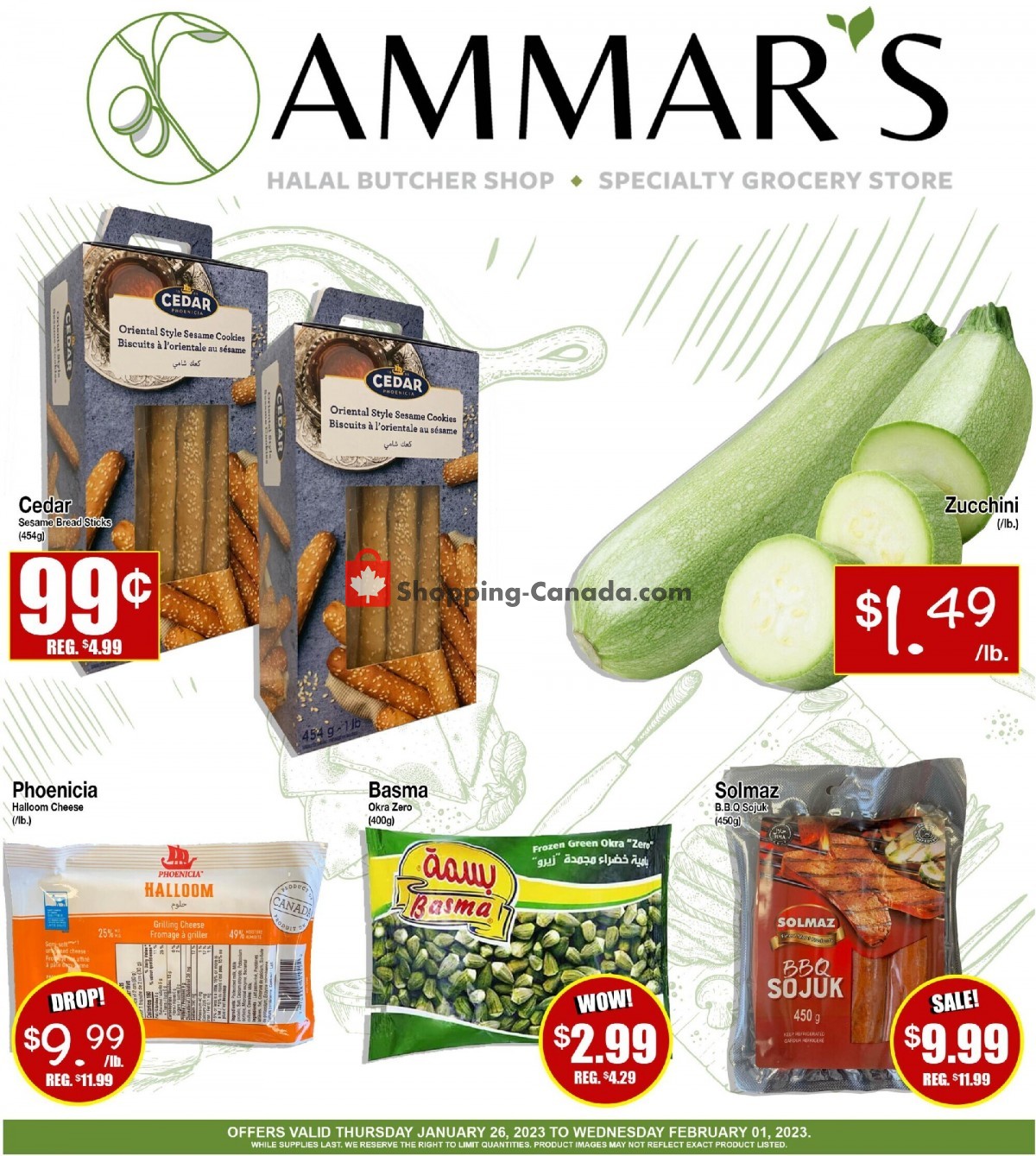 Ammar's Halal Meats flyer from Thursday January 26, 2023 to Wednesday February 1, 2023 - page 1