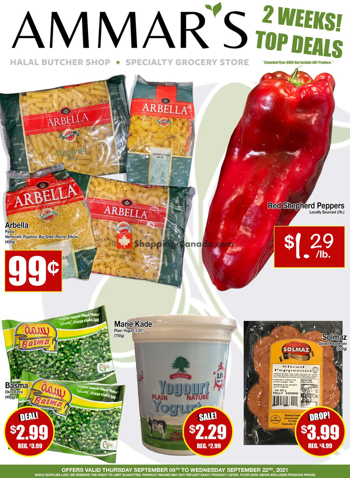 Ammar's Halal Meats flyer from Thursday September 9, 2021 to Wednesday September 22, 2021 - page 1