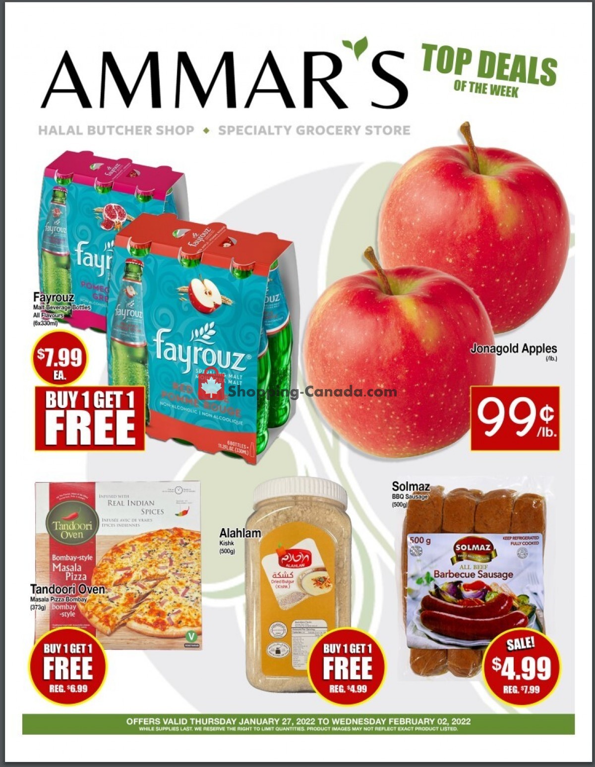 Ammar's Halal Meats Canada, flyer (Top Deals Of The Week) January 27
