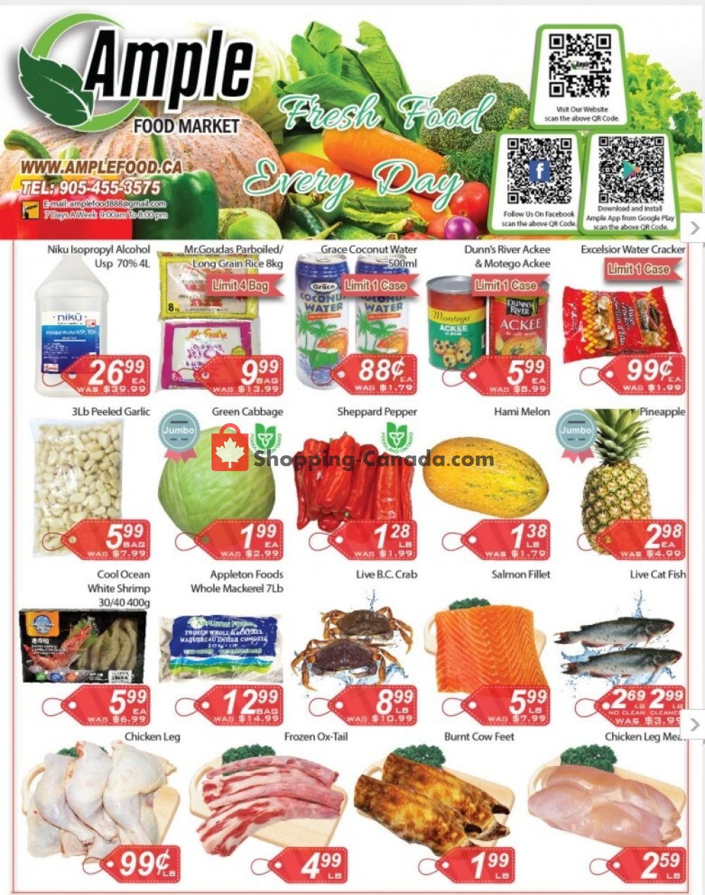 Ample Food Market flyer from Friday October 16, 2020 to Thursday October 22, 2020 - page 1
