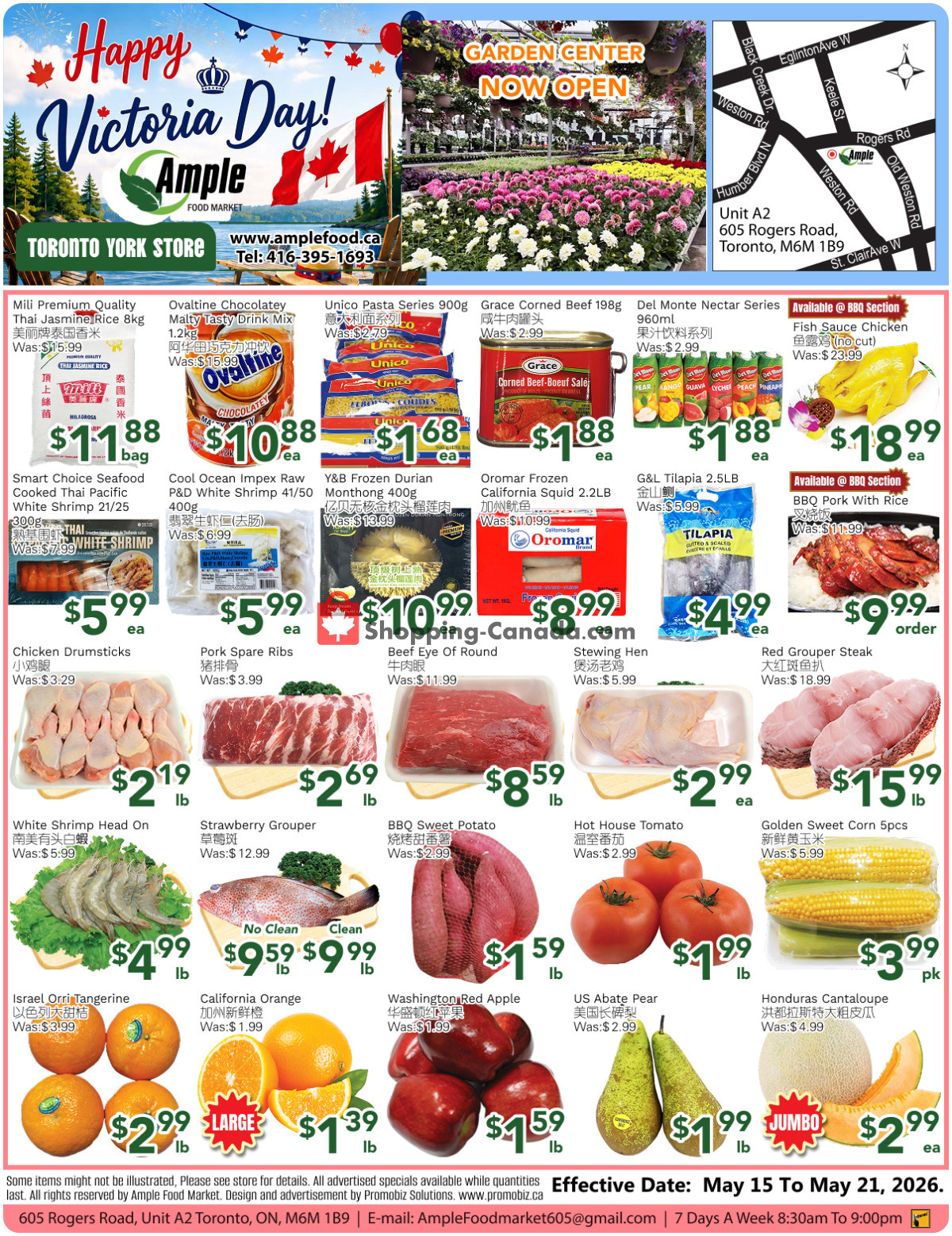 Ample Food Market flyer from Friday May 15, 2026 to Thursday May 21, 2026 - page 1