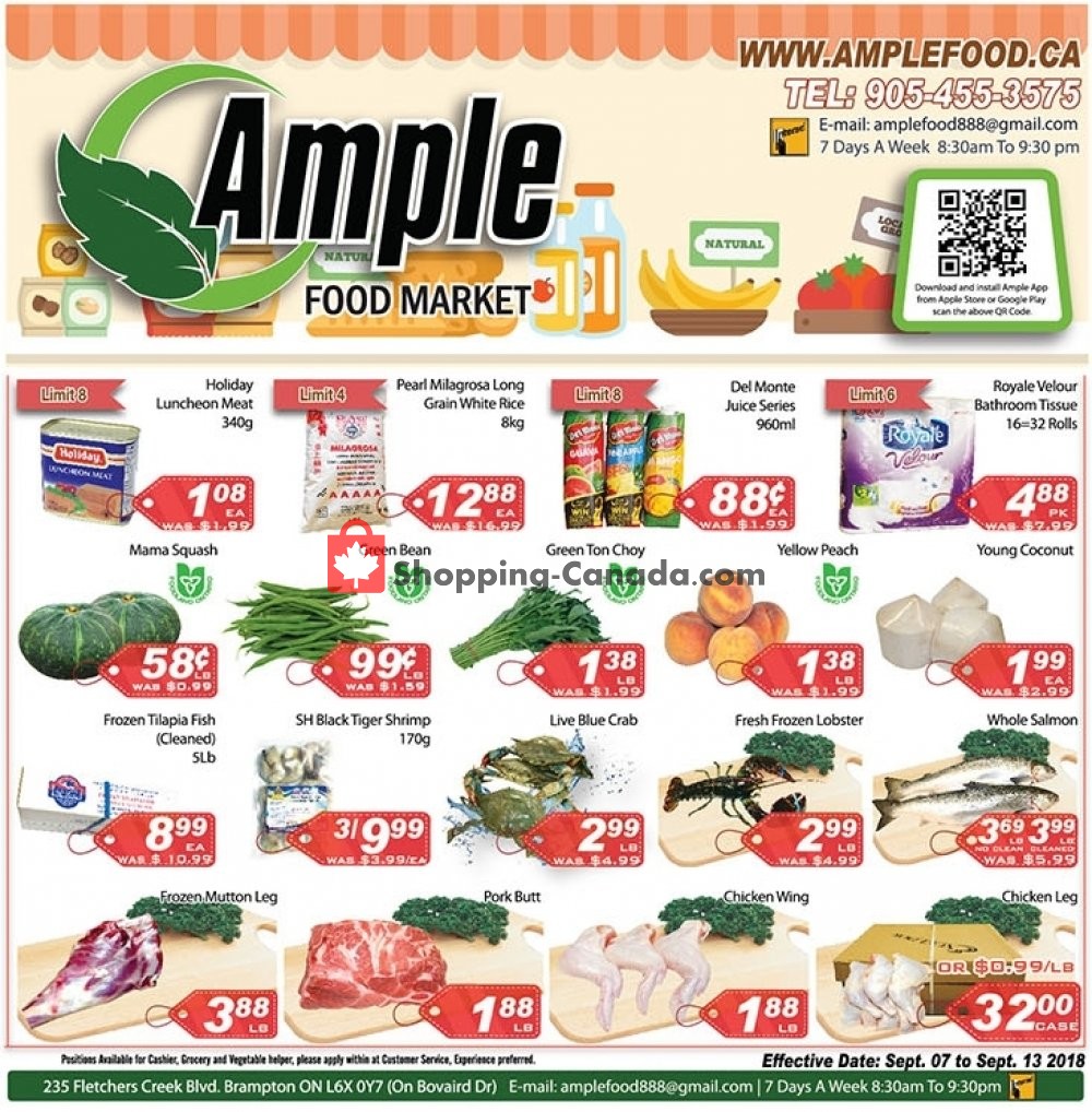 flyer and weekly ads ample food market canada from friday ample foods flyer