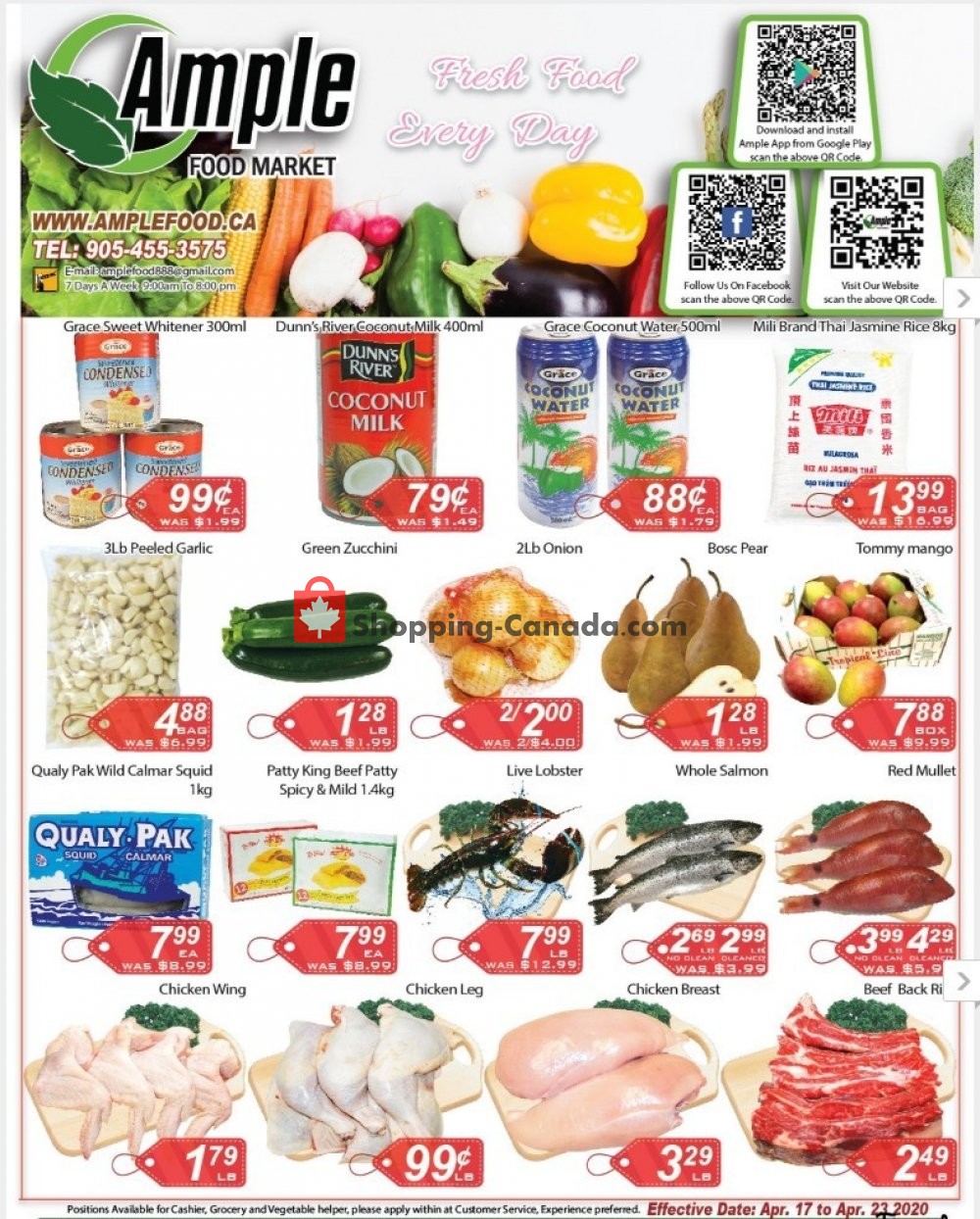 Ample Food Market flyer from Friday April 17, 2020 to Thursday April 23, 2020 - page 1
