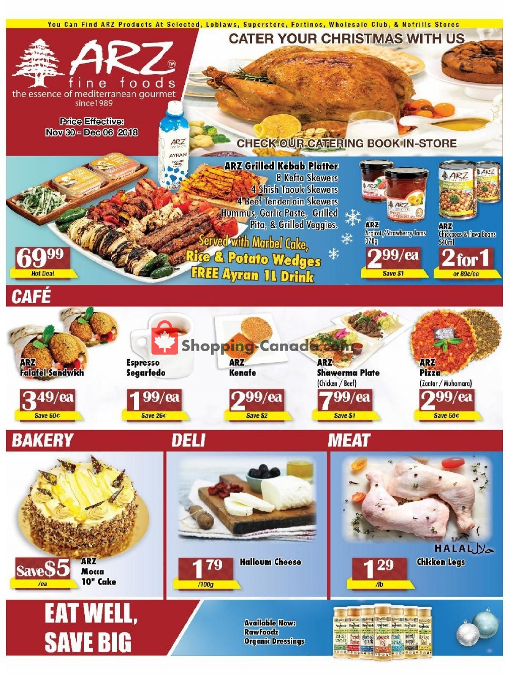 Arz Fine Foods flyer from Friday November 30, 2018 to Thursday December 6, 2018 - page 1