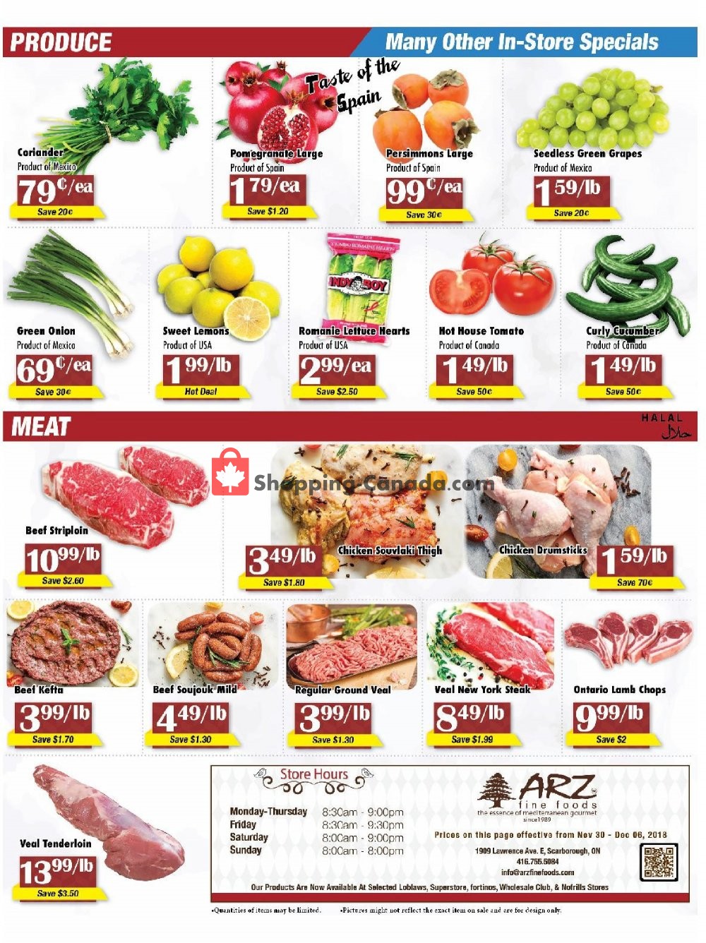 Arz Fine Foods flyer from Friday November 30, 2018 to Thursday December 6, 2018 - page 4