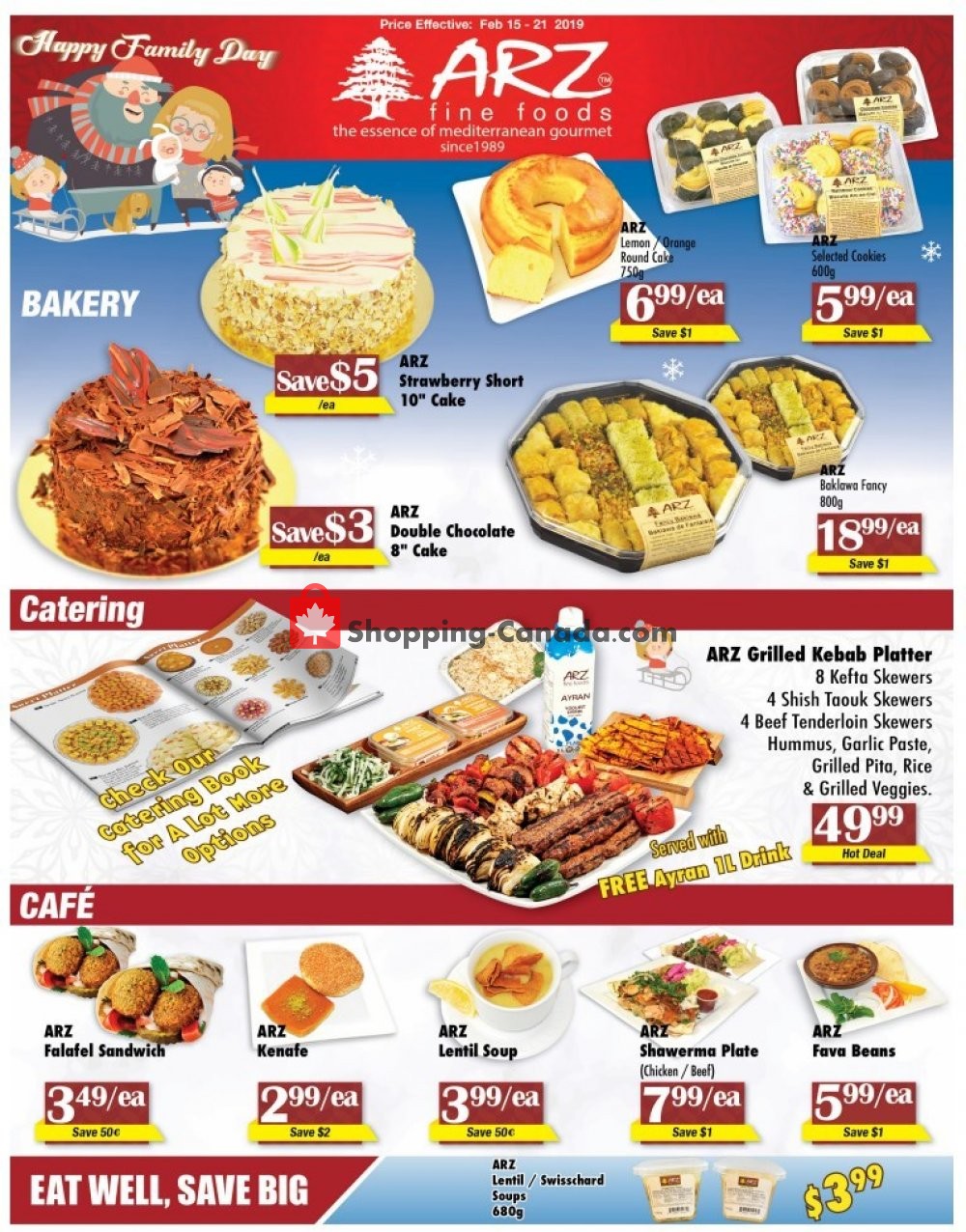 Arz Fine Foods flyer from Friday February 15, 2019 to Thursday February 21, 2019 - page 1