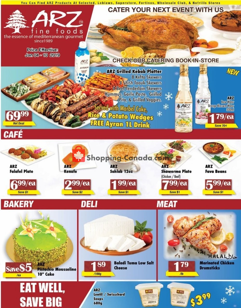 Arz Fine Foods flyer from Friday January 4, 2019 to Thursday January 10, 2019 - page 1