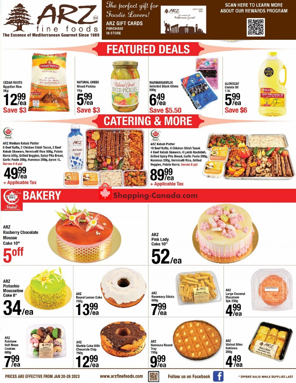 Arz Fine Foods flyer from Friday January 20, 2023 to Thursday January 26, 2023 - page 1