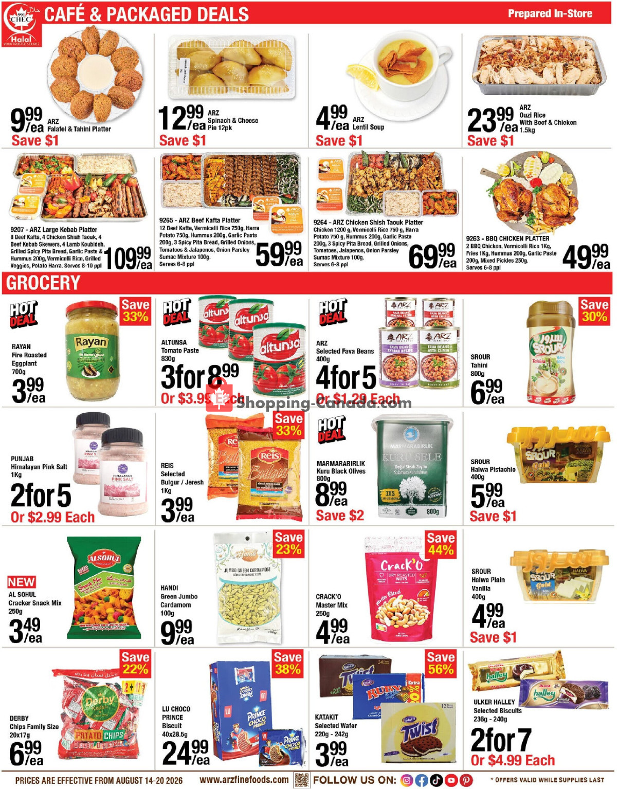 Arz Fine Foods flyer from Friday August 14, 2026 to Thursday August 20, 2026 - page 2