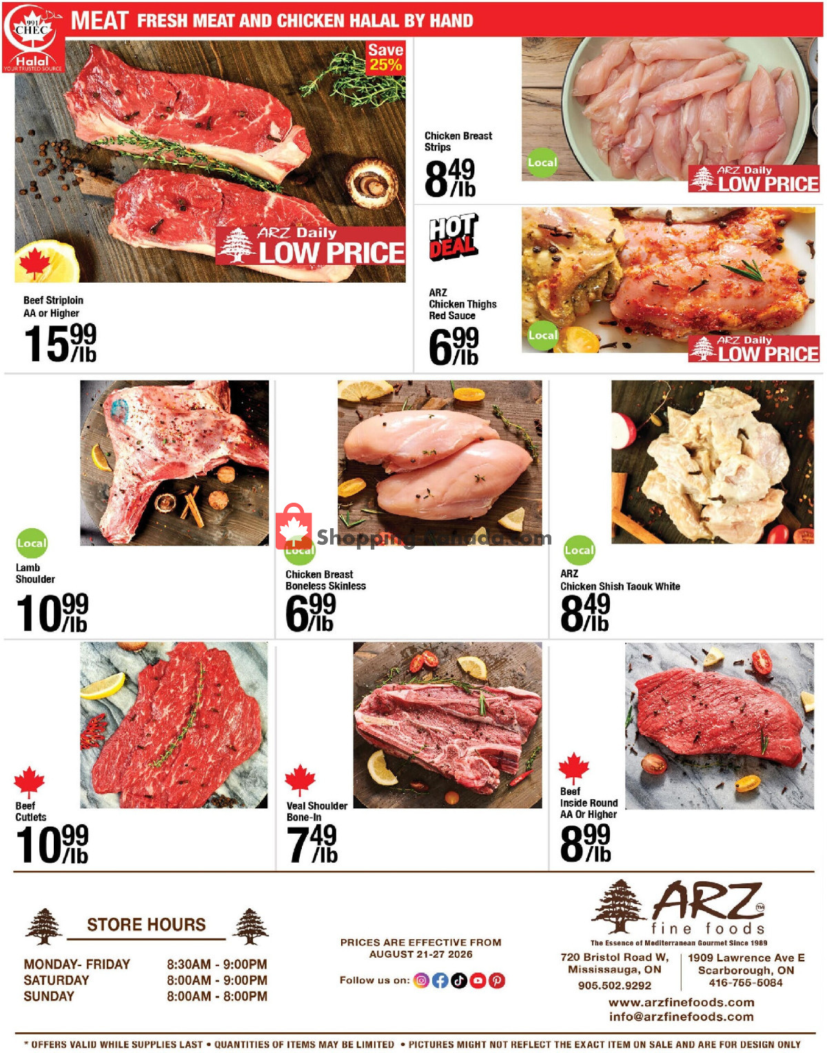 Arz Fine Foods flyer from Friday August 21, 2026 to Thursday August 27, 2026 - page 8