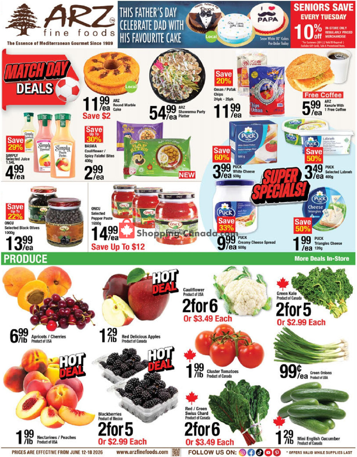 First page of Arz Fine Foods flyer - preview - from Friday June 12, 2026 to Thursday June 18, 2026