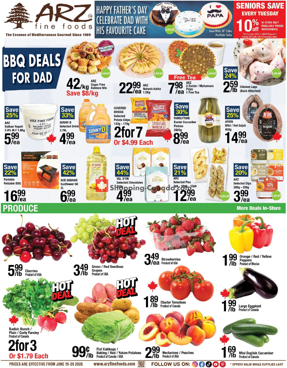 Arz Fine Foods flyer from Friday June 19, 2026 to Thursday June 25, 2026 - page 1