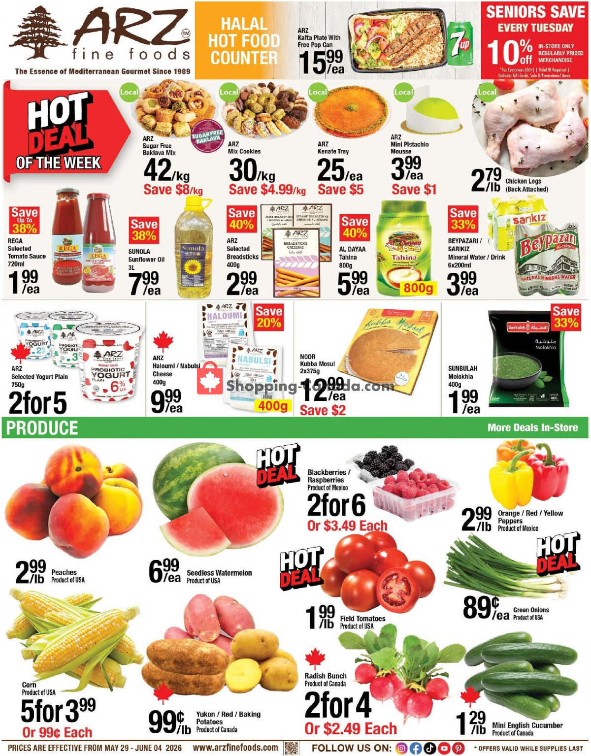 Arz Fine Foods flyer from Friday May 29, 2026 to Thursday June 4, 2026 - page 1