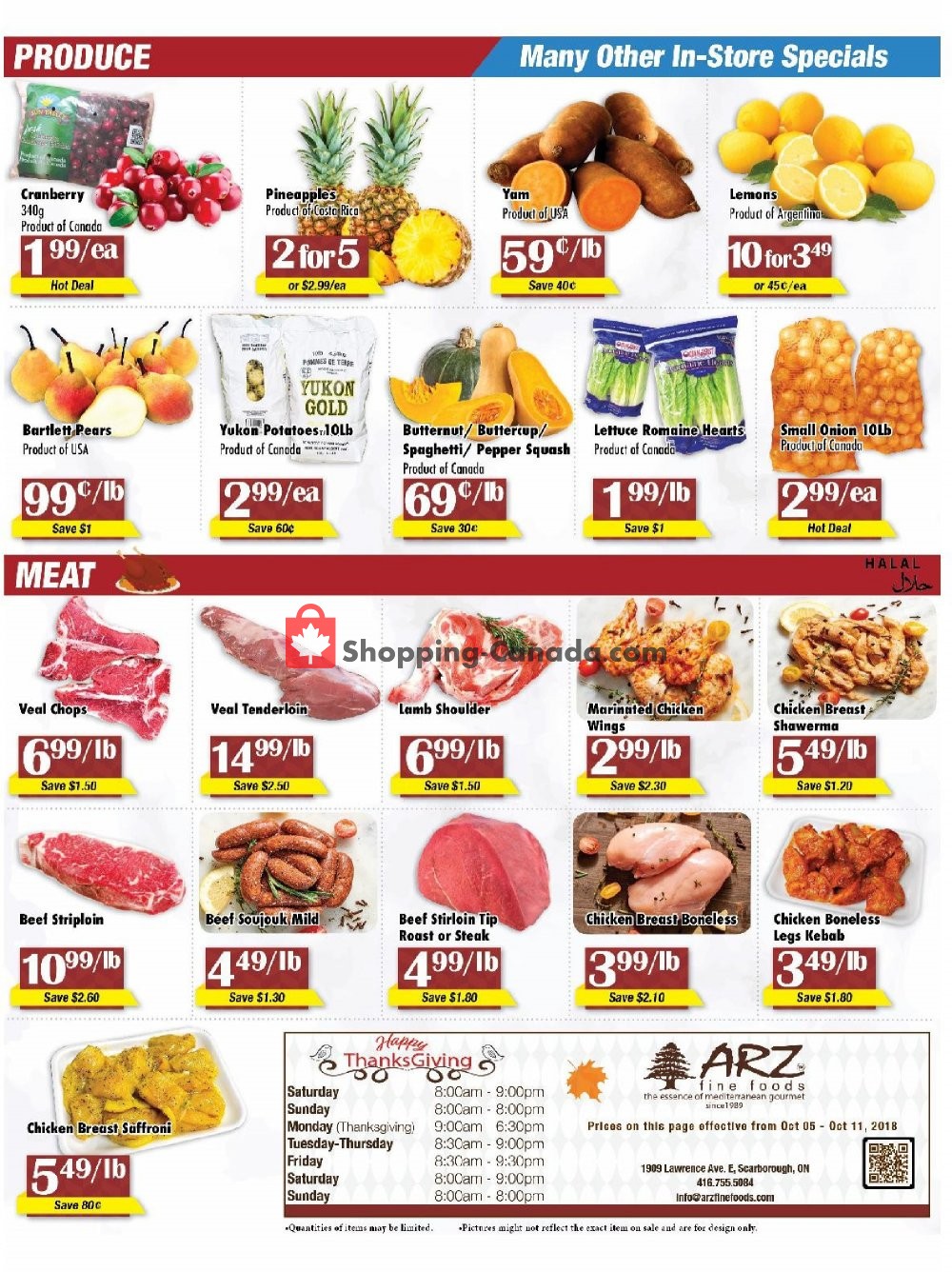 Arz Fine Foods flyer from Friday October 5, 2018 to Thursday October 11, 2018 - page 4