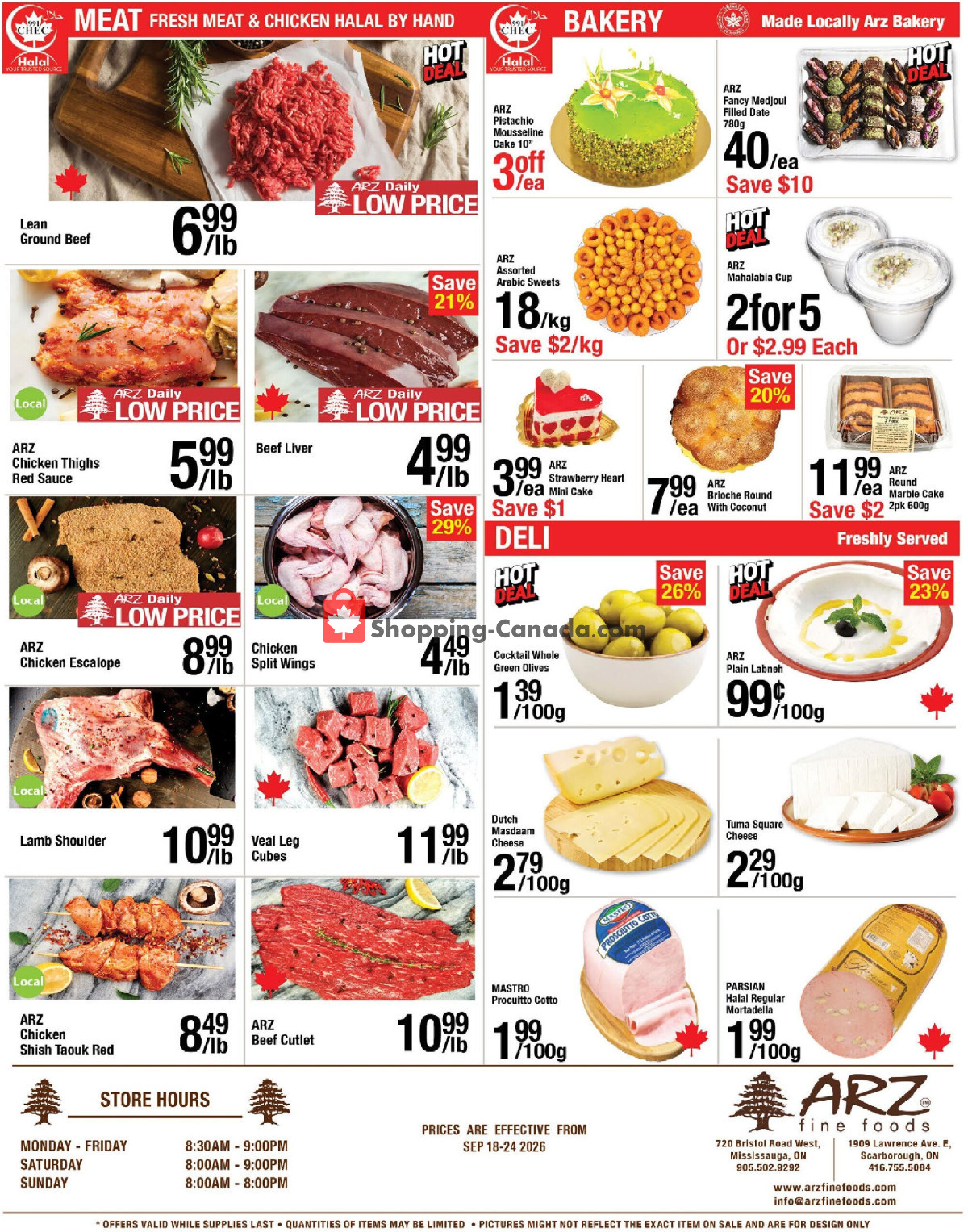Arz Fine Foods flyer from Friday September 18, 2026 to Thursday September 24, 2026 - page 4