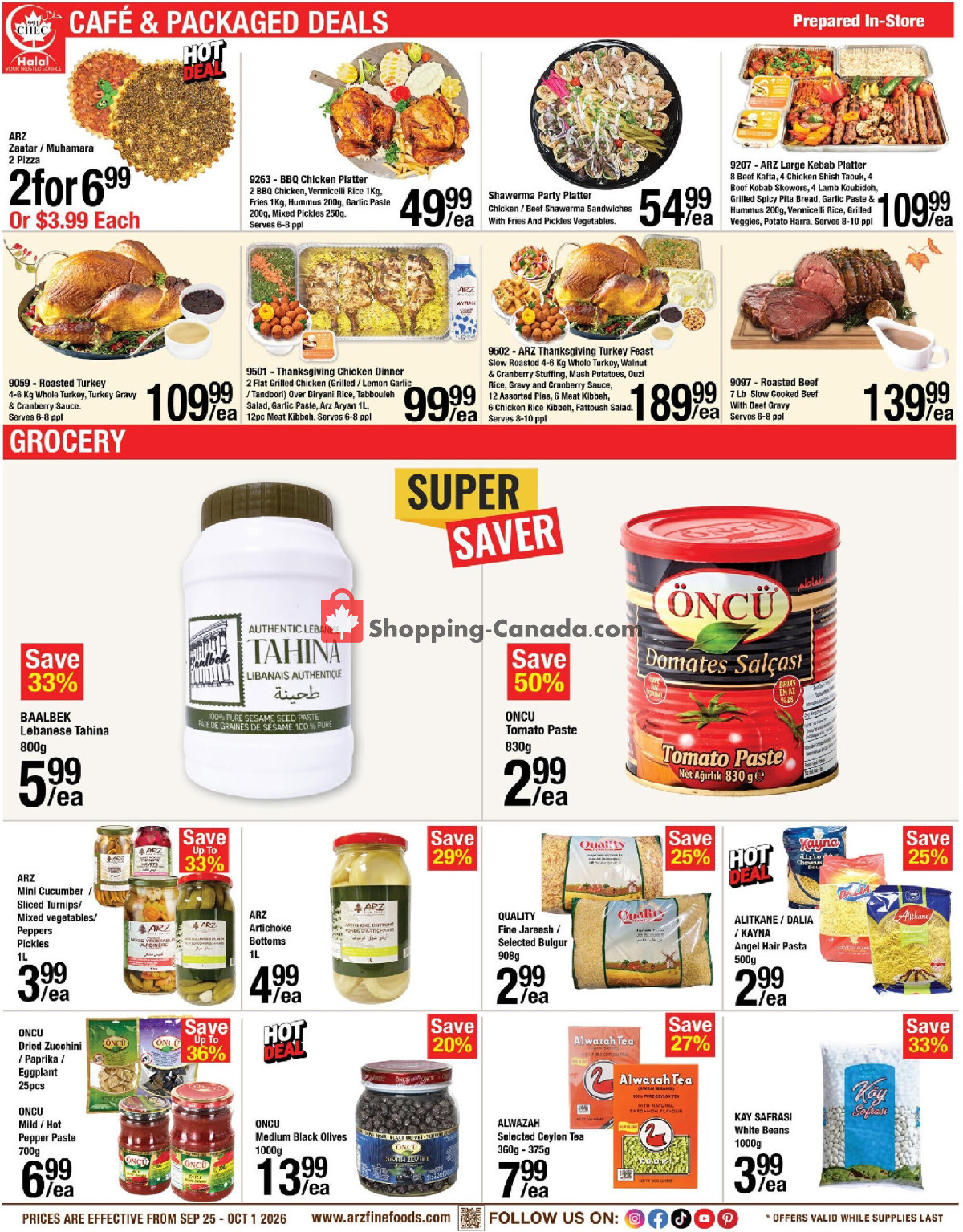 Arz Fine Foods flyer from Friday September 25, 2026 to Thursday October 1, 2026 - page 2