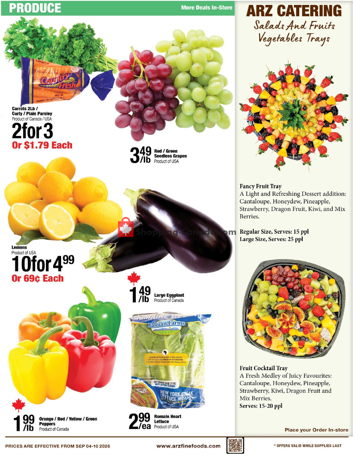 Arz Fine Foods flyer from Friday September 4, 2026 to Thursday September 10, 2026 - page 7
