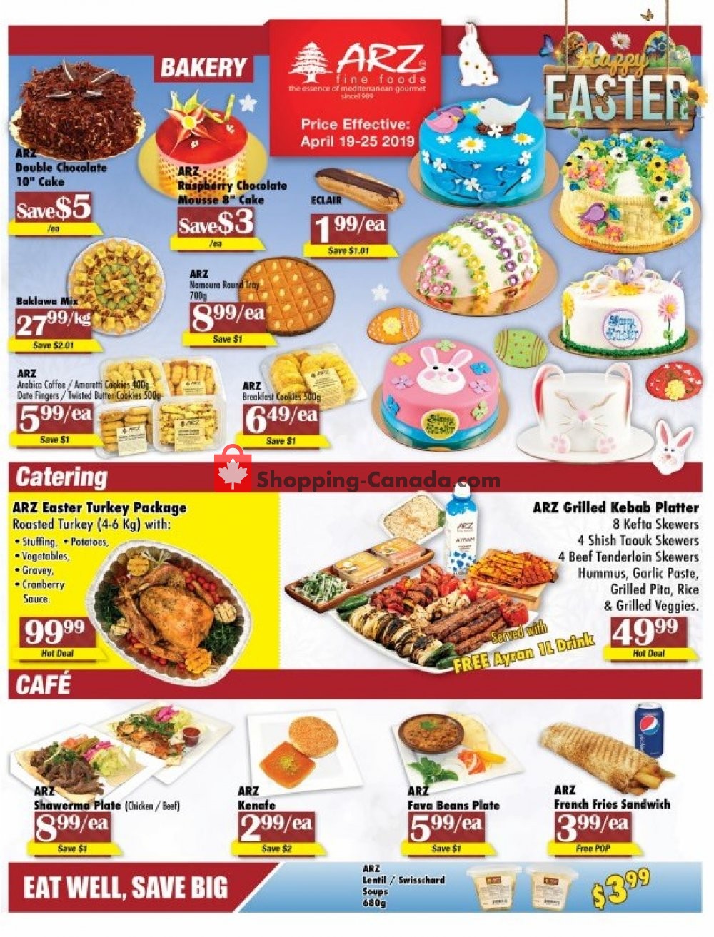 Arz Fine Foods flyer from Friday April 19, 2019 to Thursday April 25, 2019 - page 1