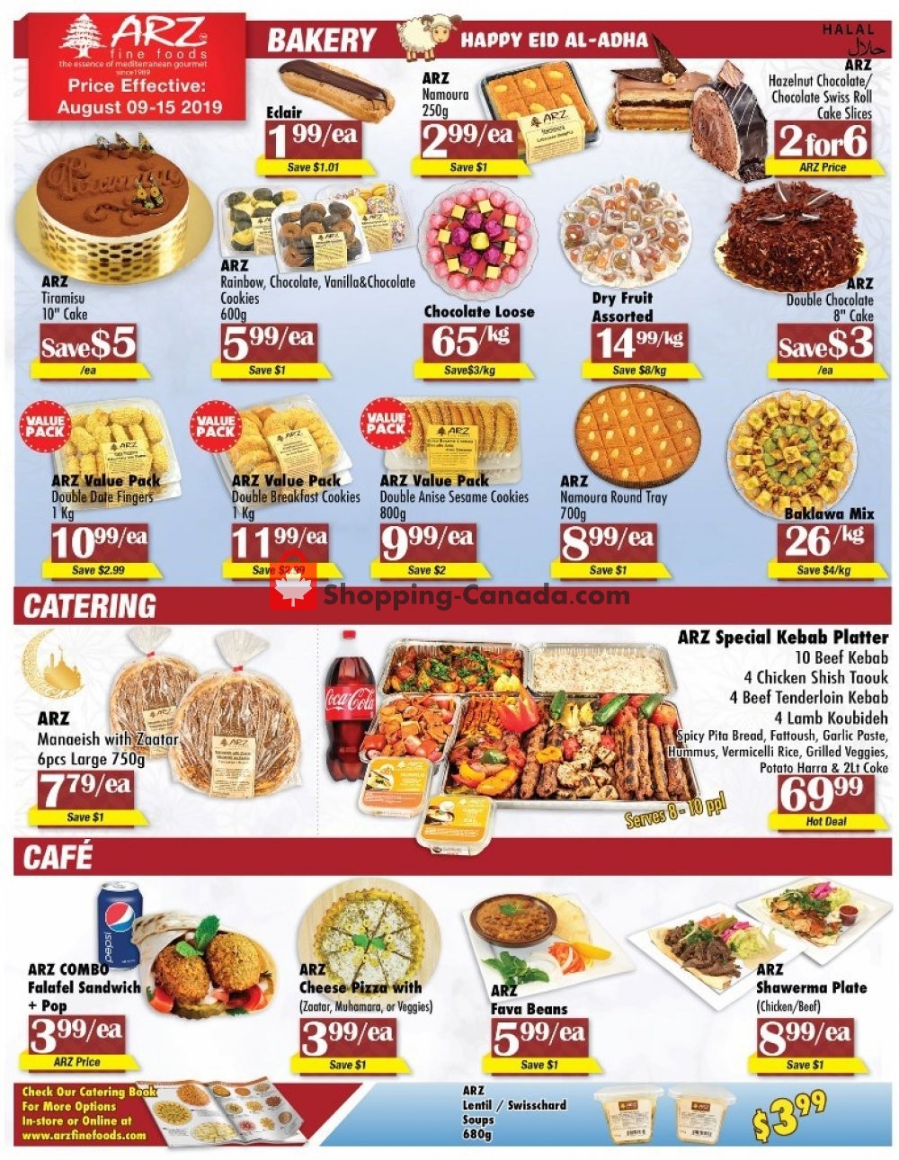 Arz Fine Foods flyer from Friday August 9, 2019 to Thursday August 15, 2019 - page 1