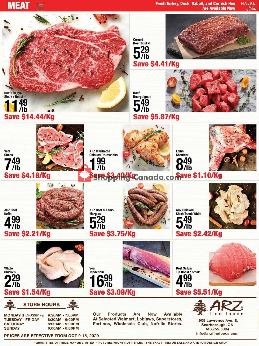 Arz Fine Foods flyer from Friday October 9, 2020 to Thursday October 15, 2020 - page 8