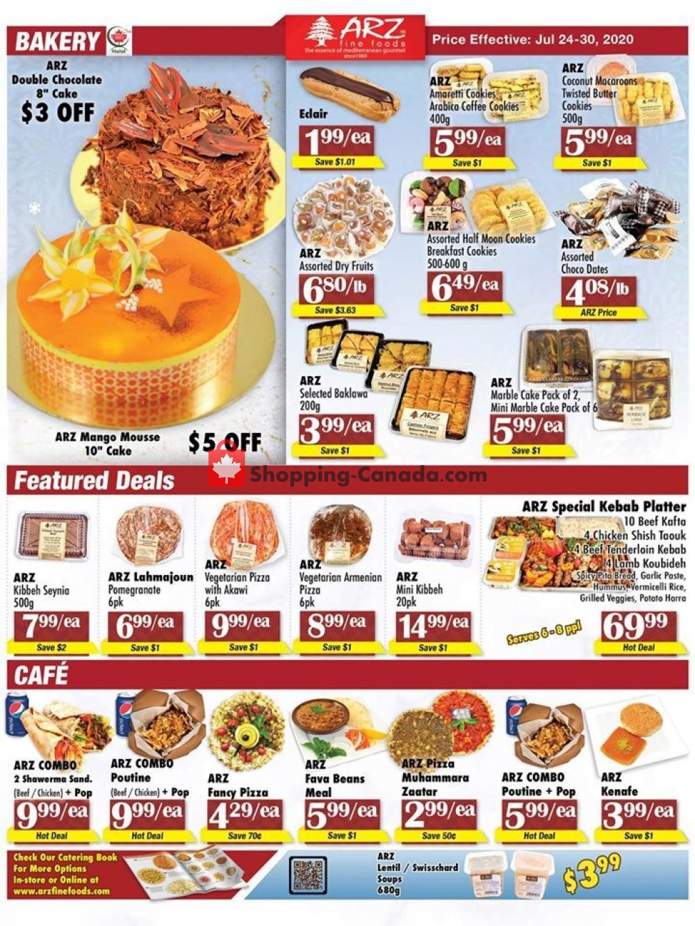 Arz Fine Foods flyer from Friday July 24, 2020 to Thursday July 30, 2020 - page 1