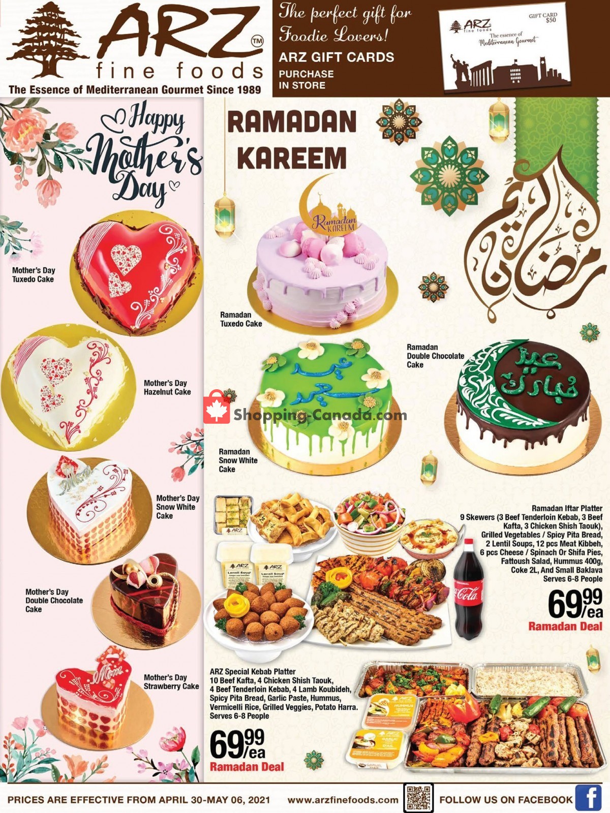 Arz Fine Foods flyer from Friday April 30, 2021 to Thursday May 6, 2021 - page 1