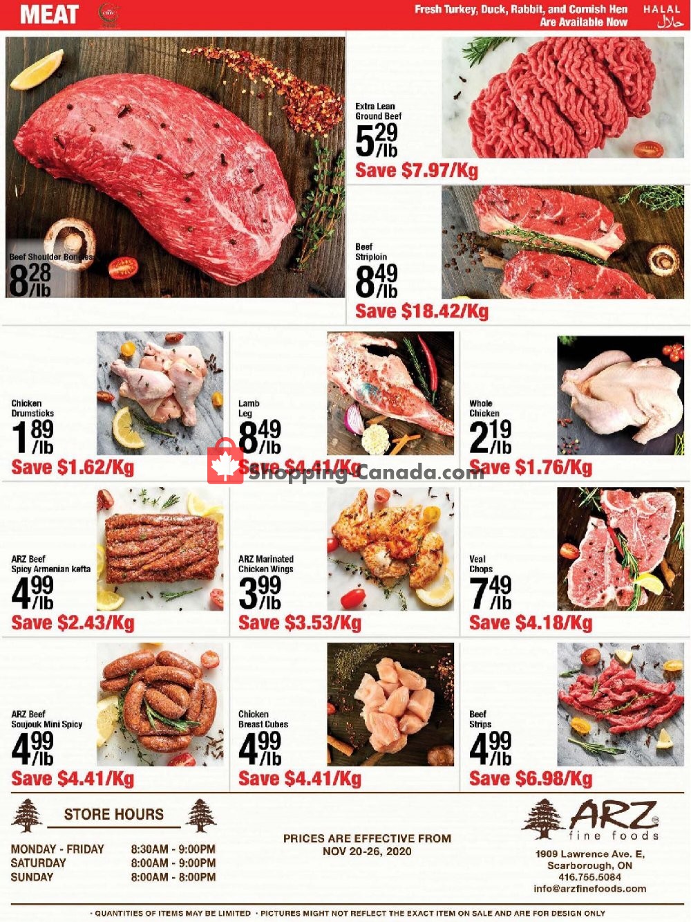 Arz Fine Foods flyer from Friday November 20, 2020 to Thursday November 26, 2020 - page 8
