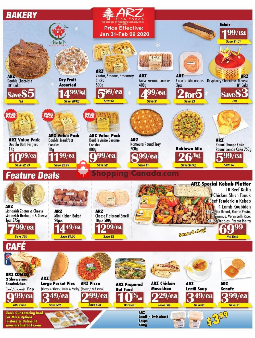 Arz Fine Foods flyer from Friday January 31, 2020 to Thursday February 6, 2020 - page 1