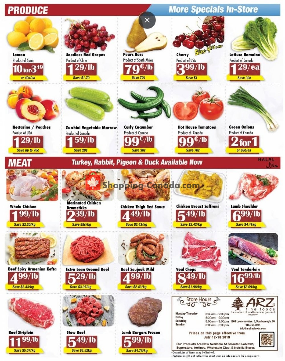 Arz Fine Foods flyer from Friday July 12, 2019 to Thursday July 18, 2019 - page 4