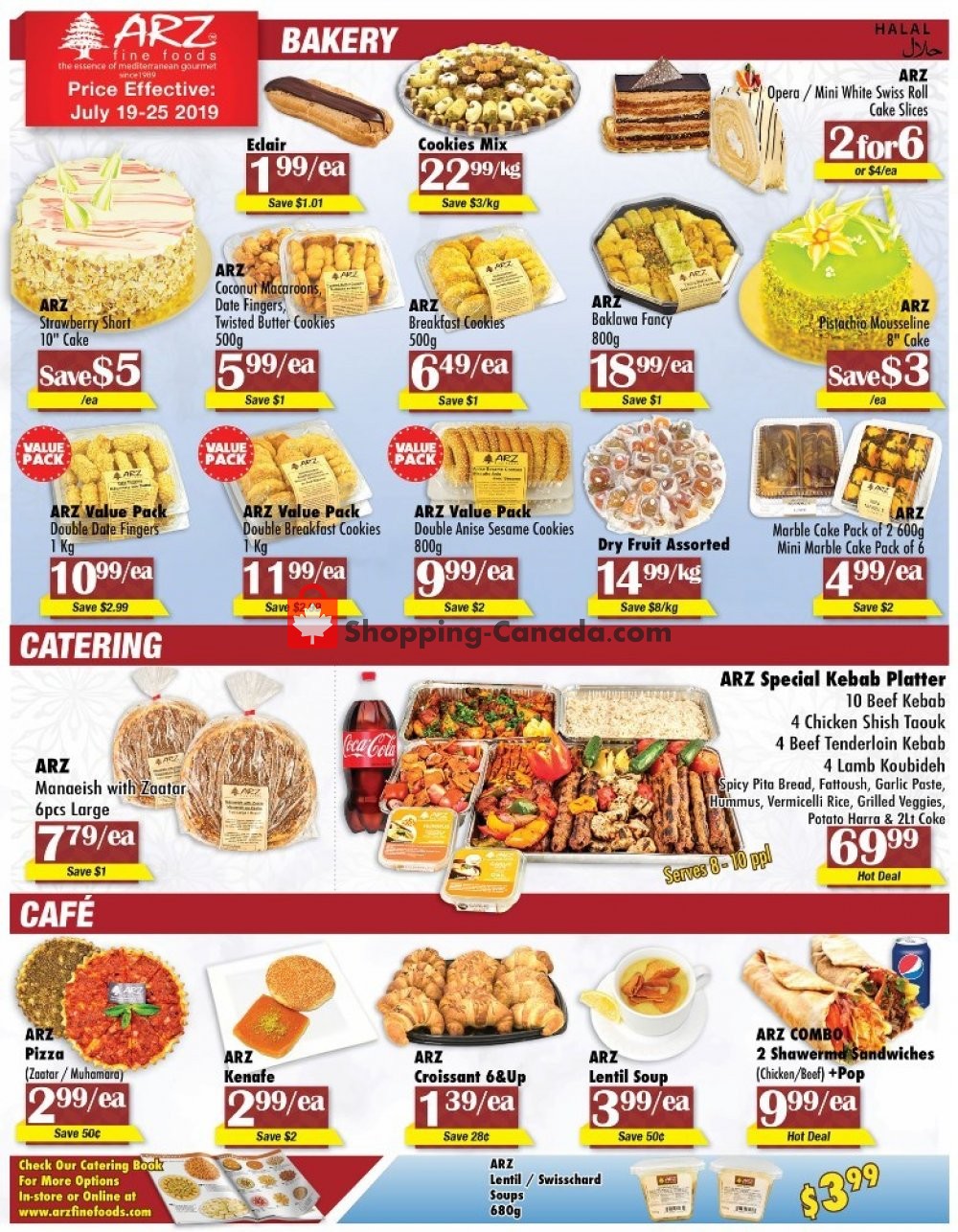 Arz Fine Foods flyer from Friday July 19, 2019 to Thursday July 25, 2019 - page 1