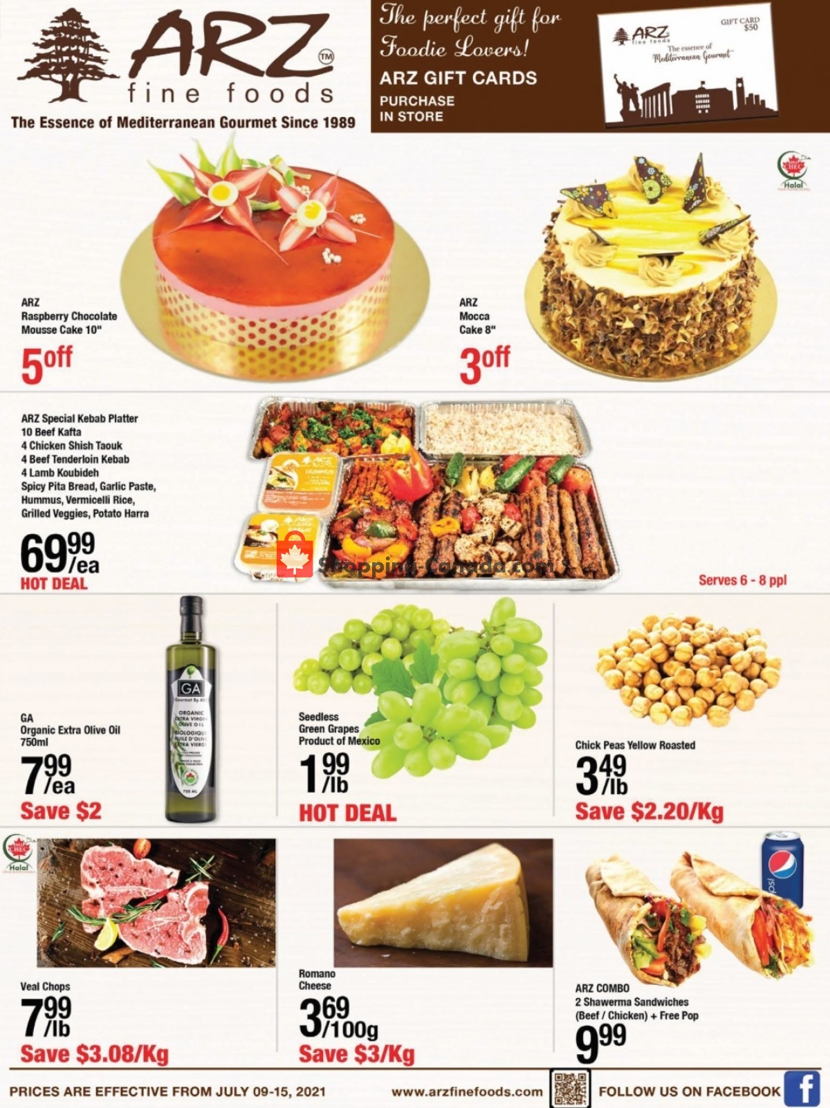 Arz Fine Foods flyer from Friday July 9, 2021 to Thursday July 15, 2021 - page 1