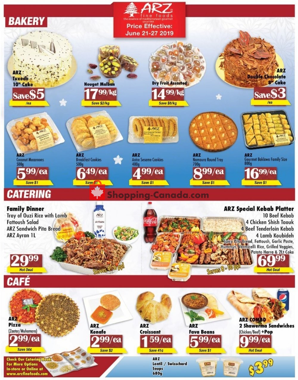 Arz Fine Foods flyer from Friday June 21, 2019 to Thursday June 27, 2019 - page 1