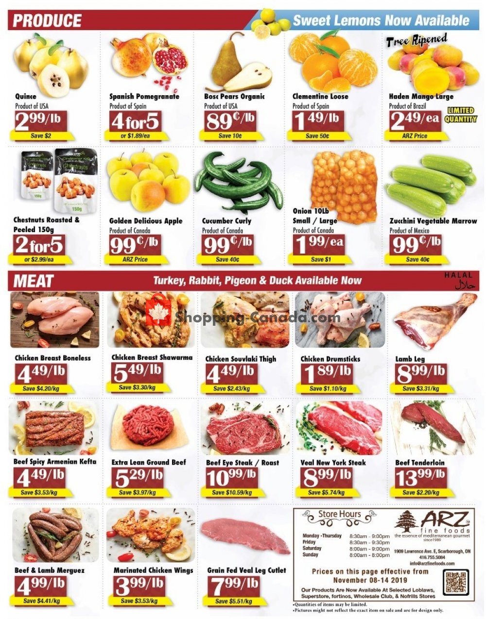 Arz Fine Foods flyer from Friday November 8, 2019 to Thursday November 14, 2019 - page 4