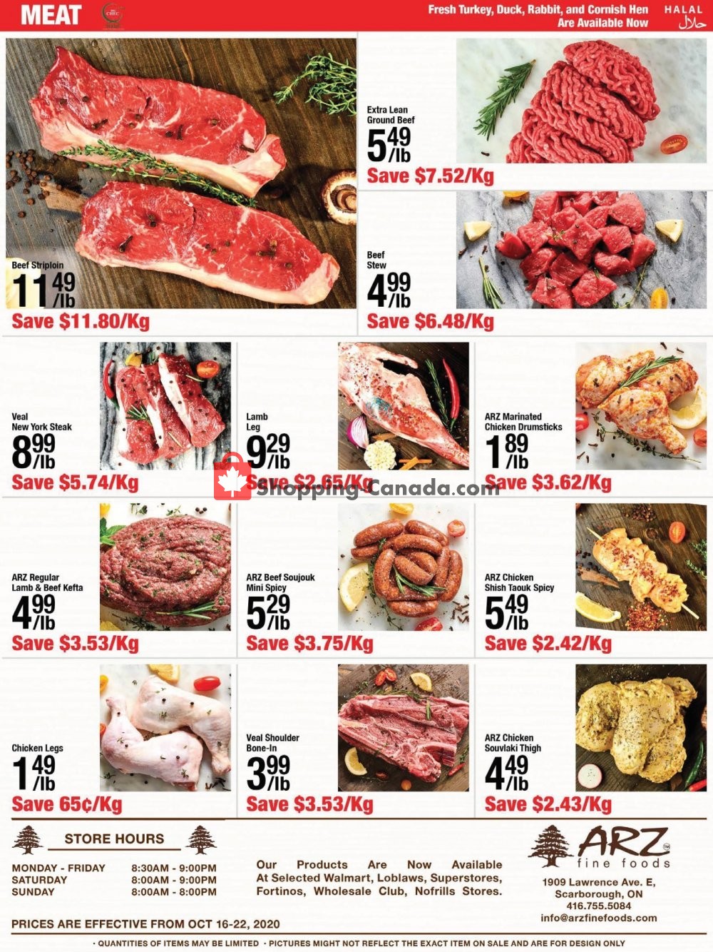 Arz Fine Foods flyer from Friday October 16, 2020 to Thursday October 22, 2020 - page 8
