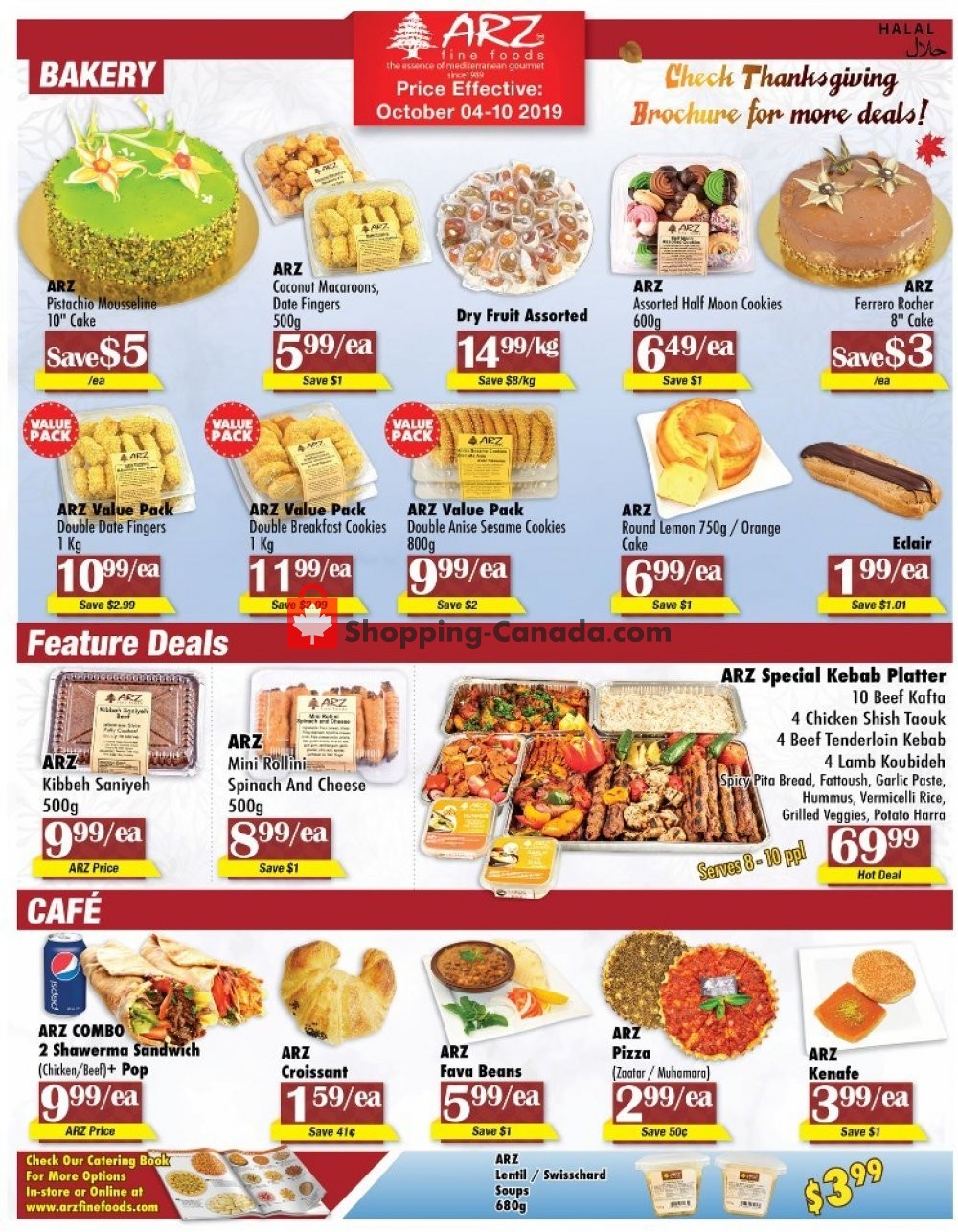 Arz Fine Foods flyer from Friday October 4, 2019 to Thursday October 10, 2019 - page 1