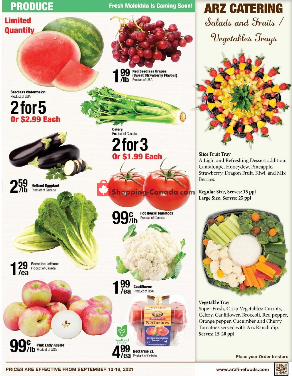 Arz Fine Foods flyer from Friday September 10, 2021 to Thursday September 16, 2021 - page 7