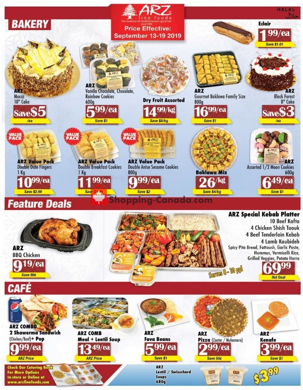 Arz Fine Foods flyer from Friday September 13, 2019 to Thursday September 19, 2019 - page 1