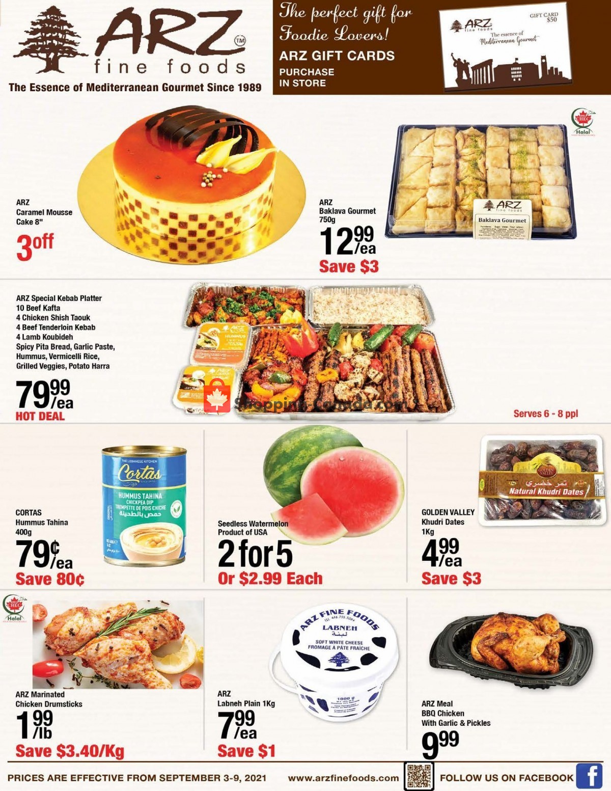 Arz Fine Foods flyer from Friday September 3, 2021 to Thursday September 9, 2021 - page 1