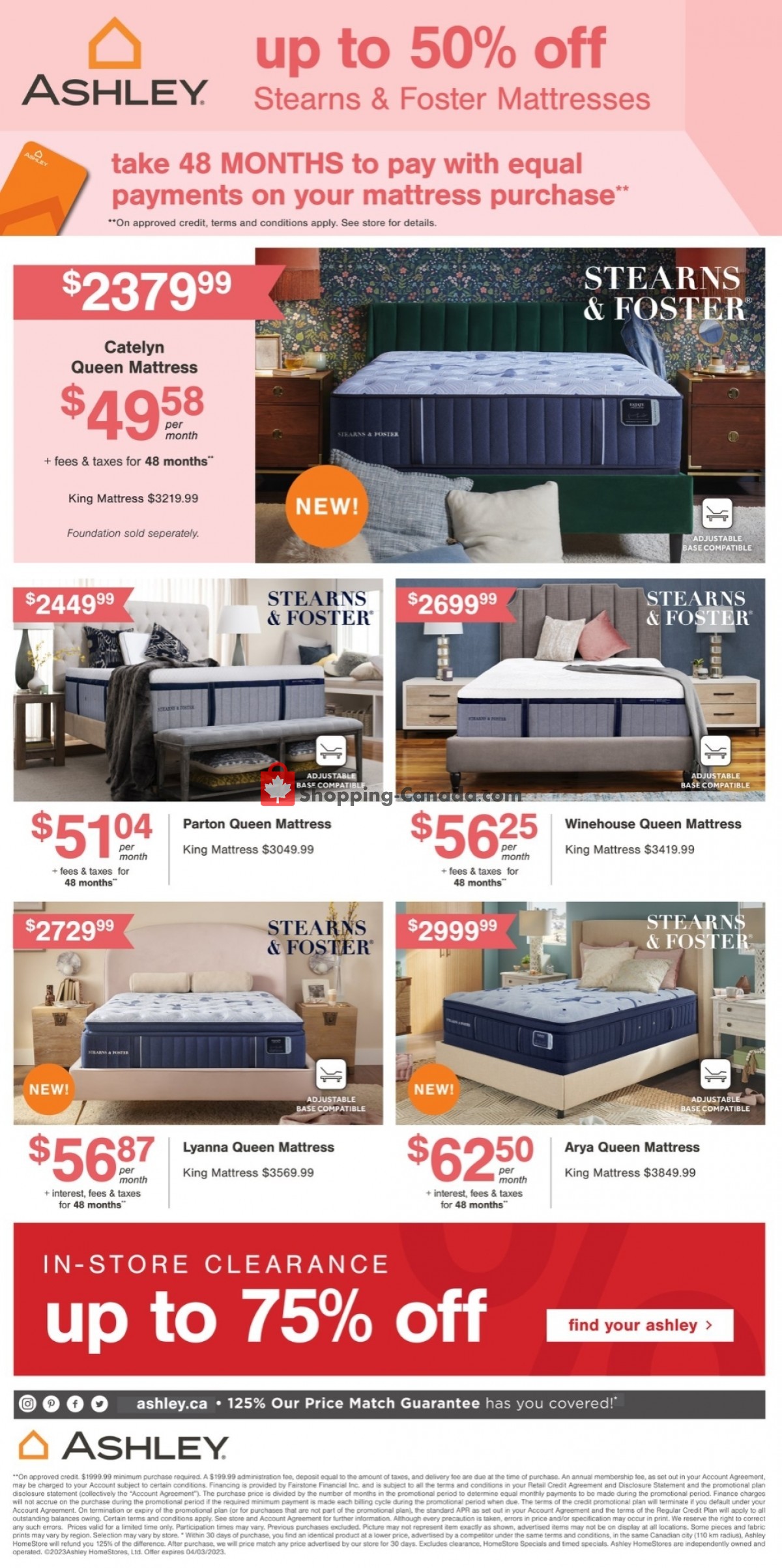 ASHLEY HOMESTORE Canada, flyer (Anniversary Sale ON) March 24